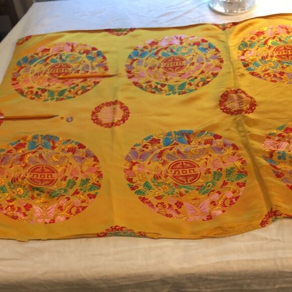 VINTAGE ASIAN Fabric with flaws at least 40 years old. - Picture 9 of 16